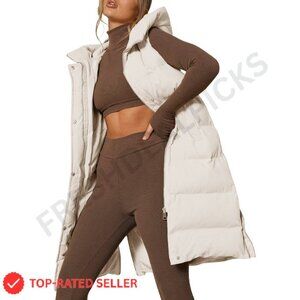 Women's Down Vest Hooded Sleeveless Puffer Jacket Lightweight Warm Coats
